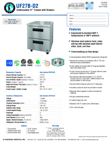 Spec Sheet