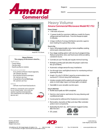 Spec Sheet