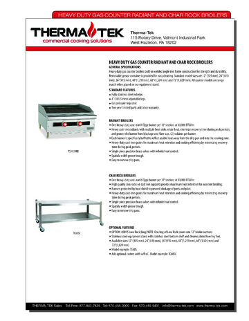Spec Sheet