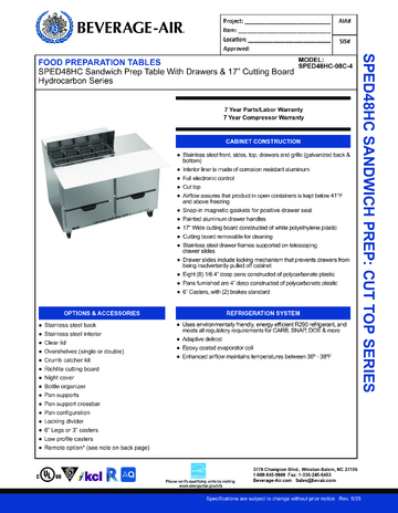 Spec Sheet