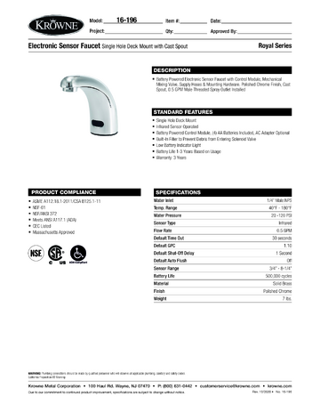 Spec Sheet