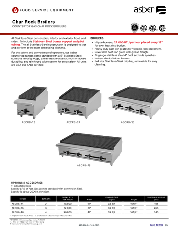 Spec Sheet