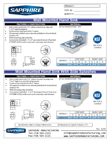 Spec Sheet
