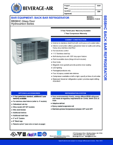 Spec Sheet