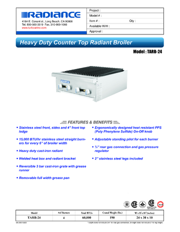 Spec Sheet