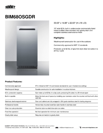 Spec Sheet