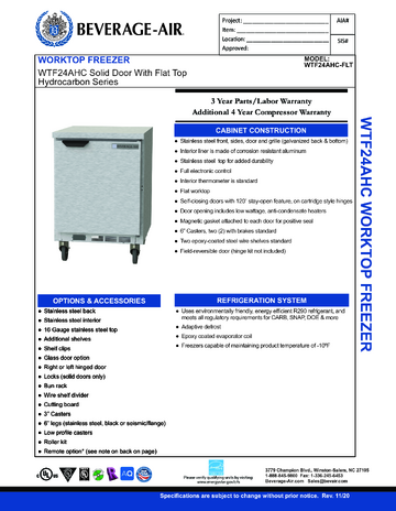 Spec Sheet