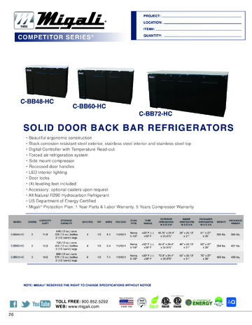 Spec Sheet