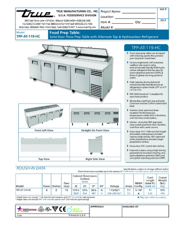 Spec Sheet