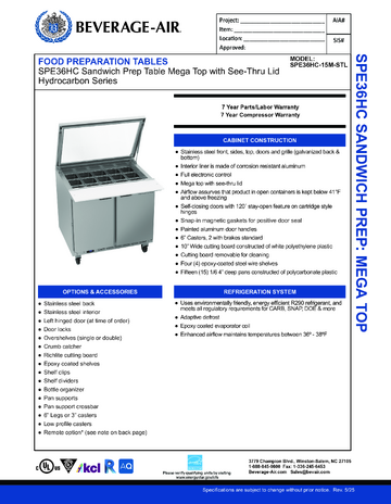 Spec Sheet