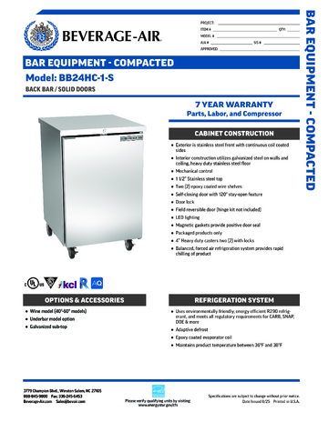 Spec Sheet
