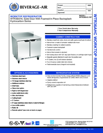 Spec Sheet
