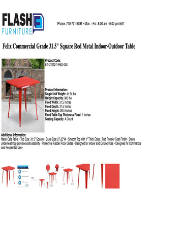 Spec Sheet