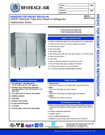Spec Sheet