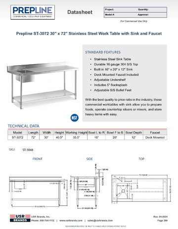 Spec Sheet