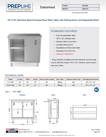Spec Sheet