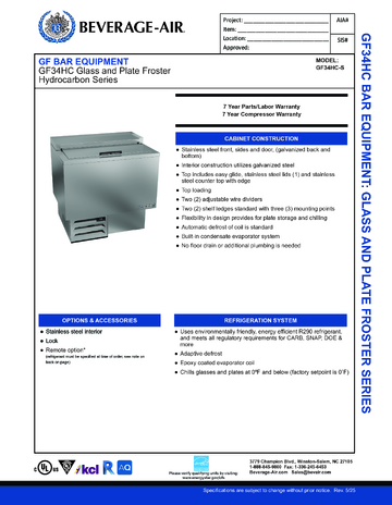 Spec Sheet