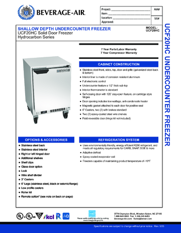 Spec Sheet