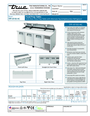Spec Sheet