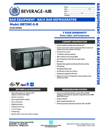 Spec Sheet