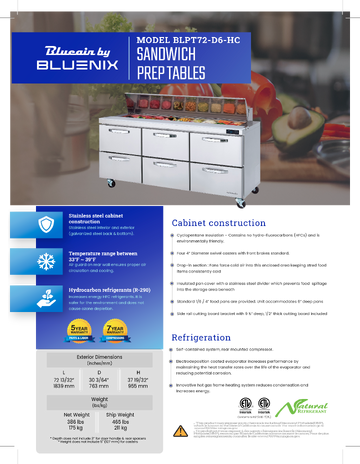 Spec Sheet