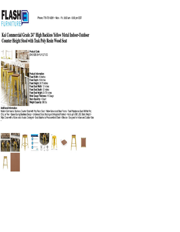 Spec Sheet