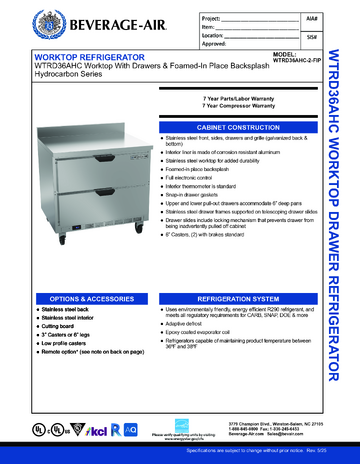 Spec Sheet