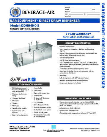 Spec Sheet