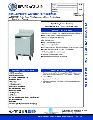 Spec Sheet