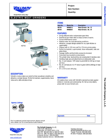 Spec Sheet