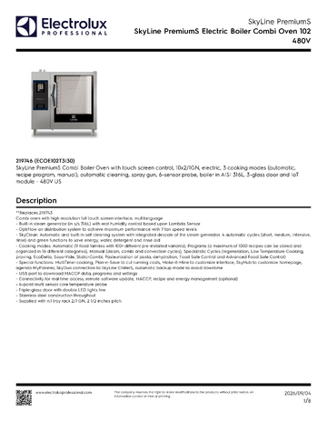 Spec Sheet