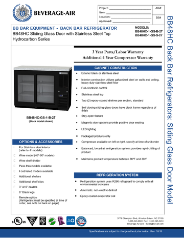 Spec Sheet