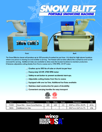Spec Sheet