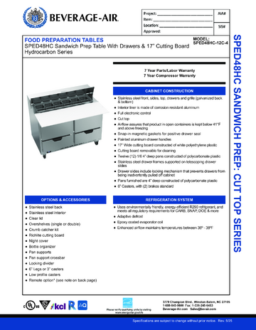 Spec Sheet