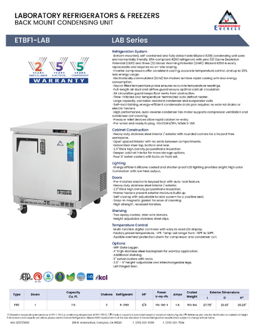 Spec Sheet
