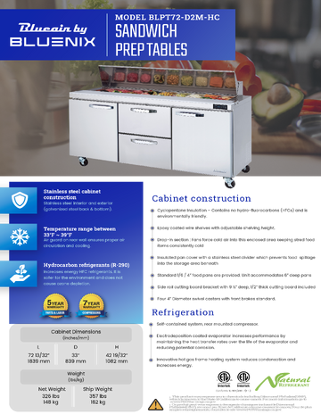 Spec Sheet