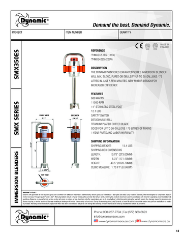 Spec Sheet