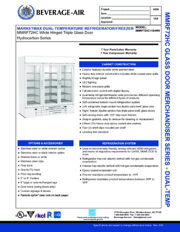Spec Sheet
