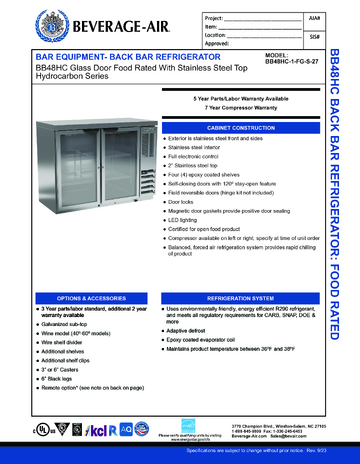 Spec Sheet