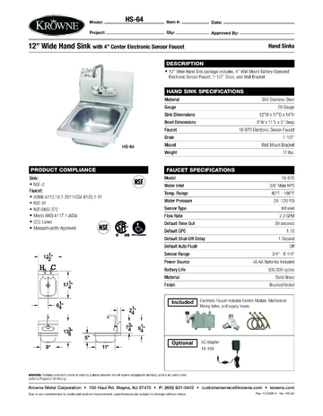 Spec Sheet