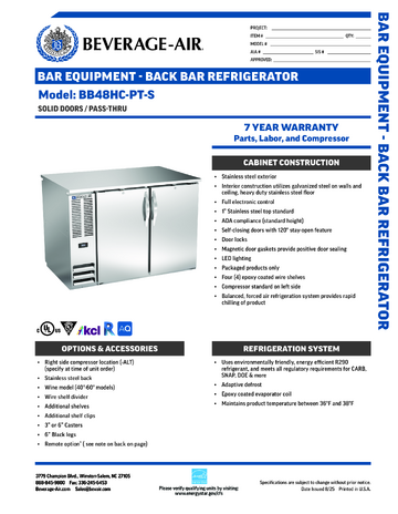 Spec Sheet
