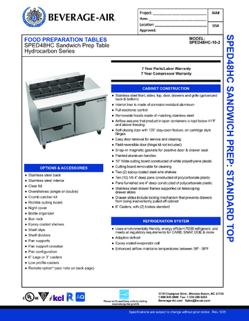 Spec Sheet
