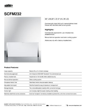 Spec Sheet