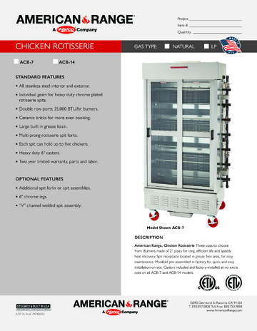 Spec Sheet