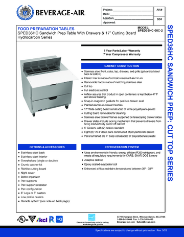 Spec Sheet