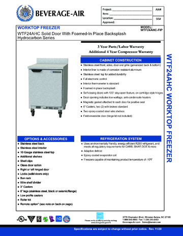 Spec Sheet