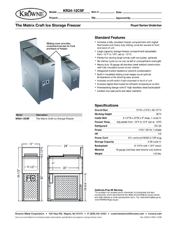 Spec Sheet