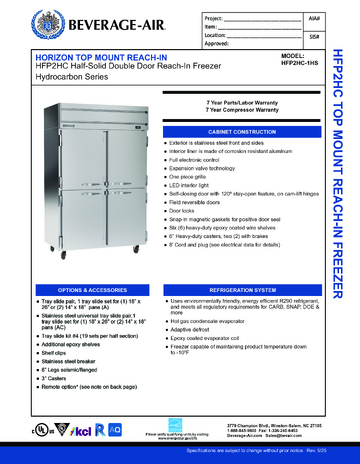 Spec Sheet