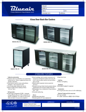 Spec Sheet