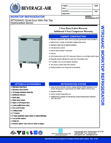 Spec Sheet